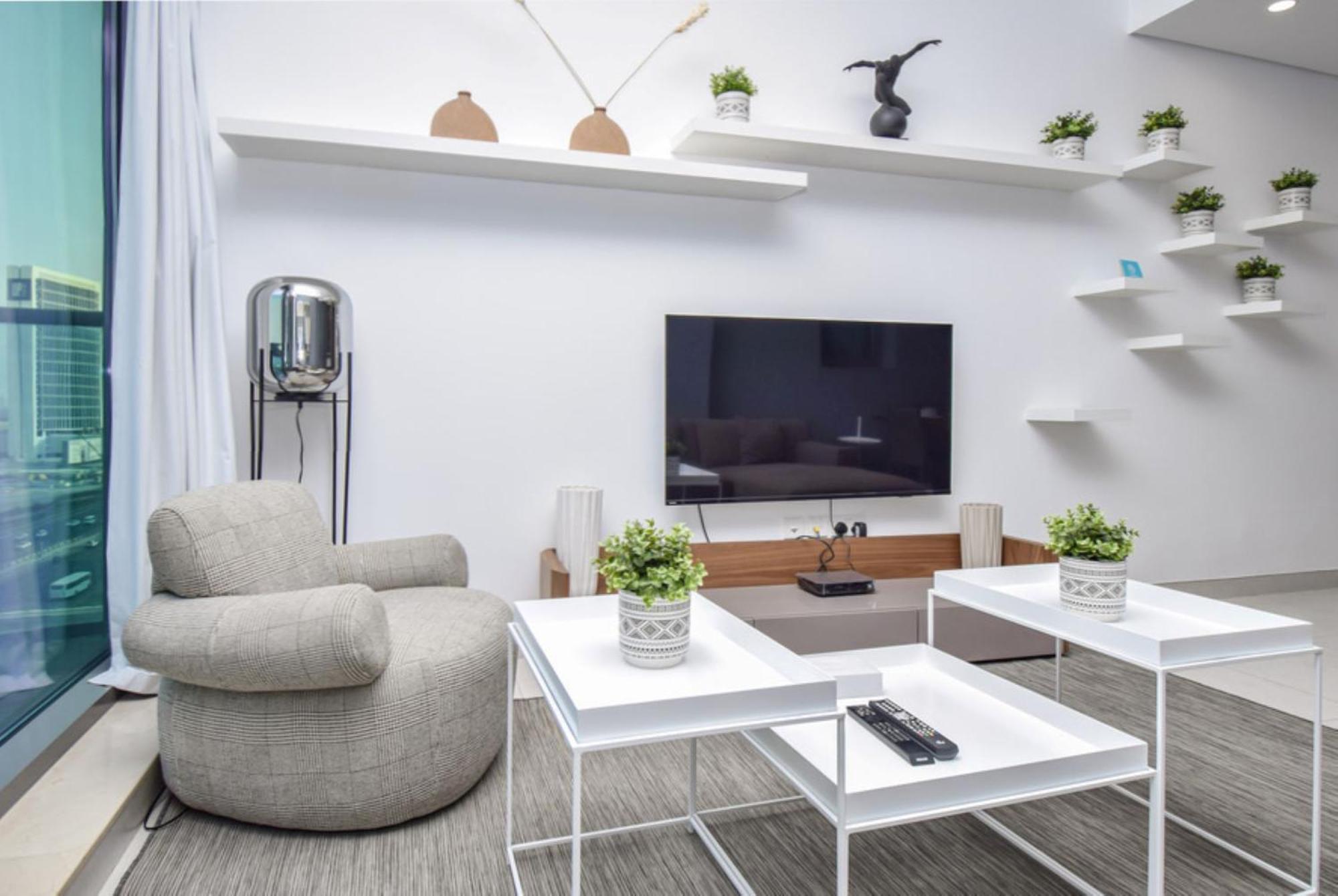 Elegant 2Br View With Rooftop Pool The Bay Dubai Luaran gambar